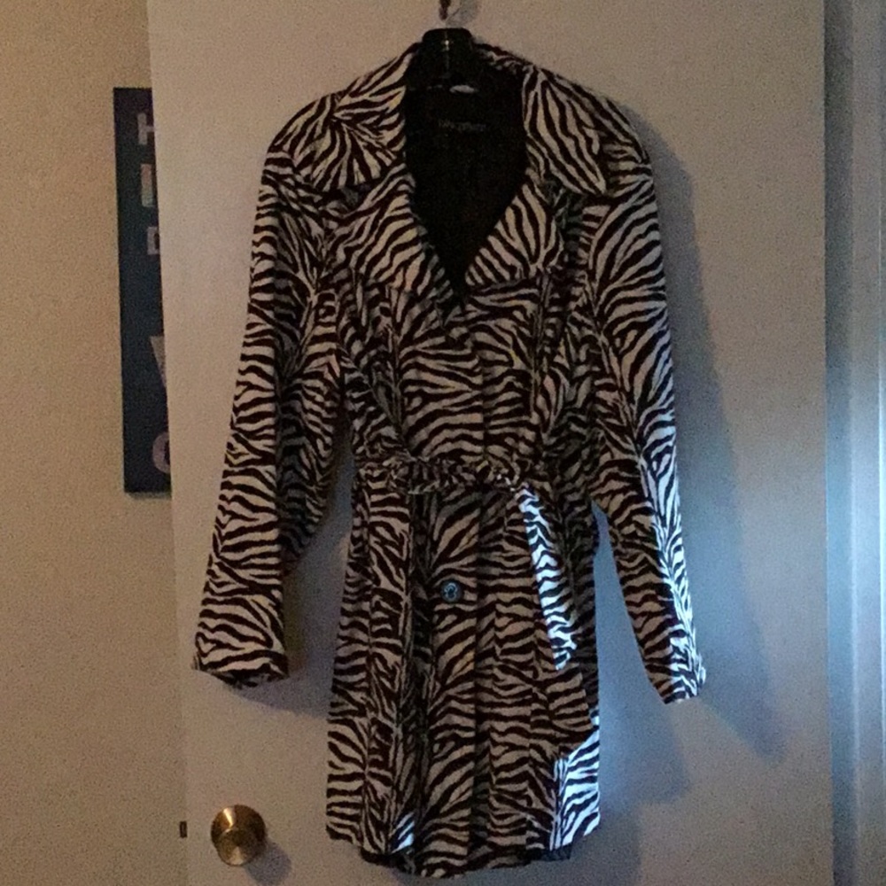 Lane Bryant Zebra Print Trench Coat
